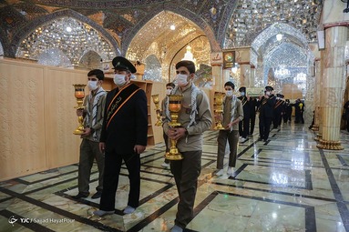 آیین تعویض پرچم حرم حضرت معصومه(س)