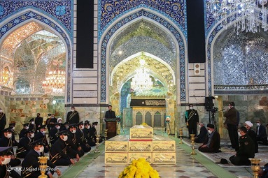 آیین تعویض پرچم حرم حضرت معصومه(س)
