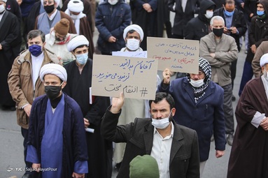 تجمع دانشجویان، اساتید و طلاب در پی شهادت محسن فخری زاده - قم‎