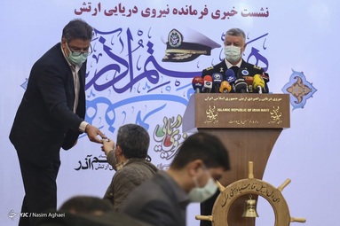 نشست خبری امیر دریادار حسین خانزادی، فرمانده نیروی دریایی ارتش