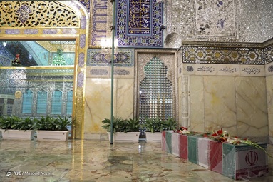 تشییع پیکر شهید محسن فخری زاده - حرم مطهر رضوی