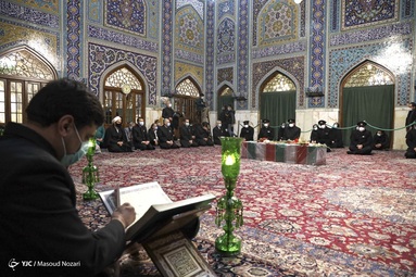 تشییع پیکر شهید محسن فخری زاده - حرم مطهر رضوی