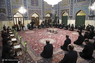 تشییع پیکر شهید محسن فخری زاده - حرم مطهر رضوی