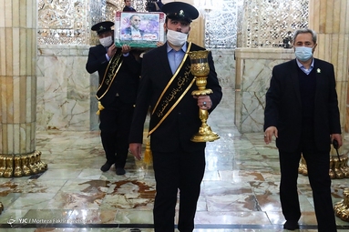 تشییع پیکر شهید محسن فخری زاده  - حرم حضرت معصومه (س) 