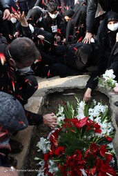 آیین خاکسپاری دانشمند شهید محسن فخری زاده در امام زاده صالح (ع)