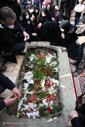 آیین خاکسپاری دانشمند شهید محسن فخری زاده در امام زاده صالح (ع)
