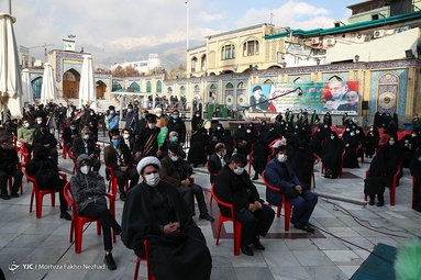 آیین خاکسپاری دانشمند شهید محسن فخری زاده در امام زاده صالح (ع)