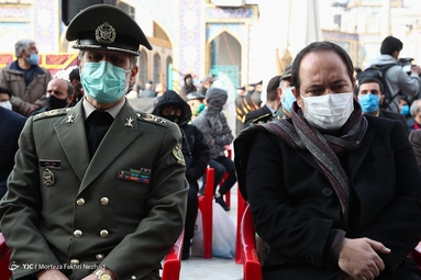 آیین خاکسپاری دانشمند شهید محسن فخری زاده در امام زاده صالح (ع)
