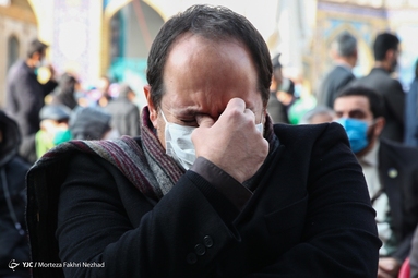 آیین خاکسپاری دانشمند شهید محسن فخری زاده در امام زاده صالح (ع)