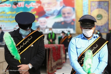 آیین خاکسپاری دانشمند شهید محسن فخری زاده در امام زاده صالح (ع)