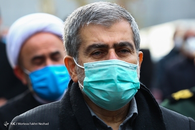 آیین خاکسپاری دانشمند شهید محسن فخری زاده در امام زاده صالح (ع)