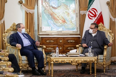 دیدار دبیر شورای عالی امنیت ملی با وزیر امور خارجه سوریه