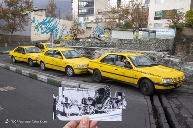 ایستگاه درشکه در تهران قدیم