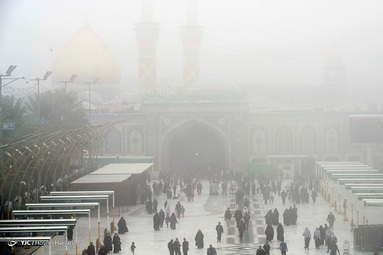 مه غلیظ در کربلای معلی