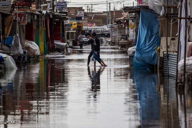 تکرار آبگرفتگی معابر اهواز پس از بارندگی