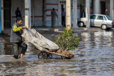 تکرار آبگرفتگی معابر اهواز پس از بارندگی