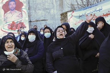 تشییع پیکر سرگرد نبی‌الله خطیری شهید مرزبانی نیروی انتظامی  - گرگان