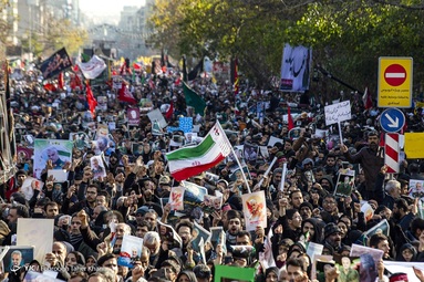 تشییع حاج قاسم سلیمانی، ابومهدی المهندس و دیگر شهدای مقاومت اسلامی - تهران