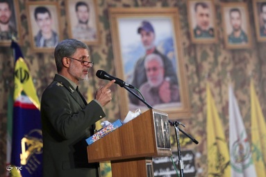 حضور و سخنرانی وزیر دفاع در جمع دانشجویان دانشگاه افسری و تربیت پاسداری امام حسین(ع)