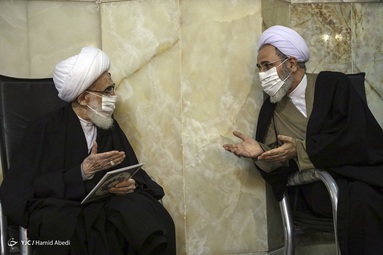 آیین بزرگداشت مرحوم علامه محمد تقی مصباح یزدی (ره) از سوی مقام معظم رهبری در شبستان حرم مطهر حضرت معصومه (س) - قم