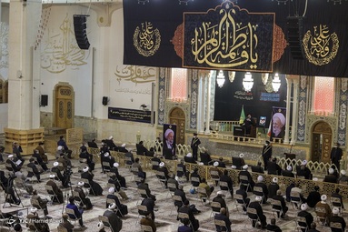 آیین بزرگداشت مرحوم علامه محمد تقی مصباح یزدی (ره) از سوی مقام معظم رهبری در شبستان حرم مطهر حضرت معصومه (س) - قم