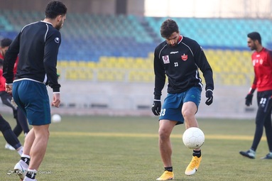 تمرین  تیم فوتبال پرسپولیس یک روز پیش از شهرآورد تهران