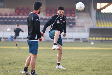 تمرین  تیم فوتبال پرسپولیس یک روز پیش از شهرآورد تهران