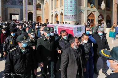 تشییع دو شهید نیروی انتظامی استان فارس - حرم شاهچراغ