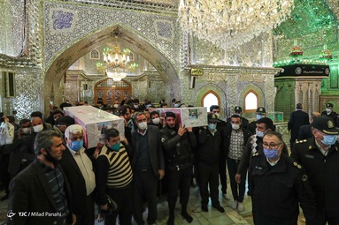 تشییع دو شهید نیروی انتظامی استان فارس - حرم شاهچراغ