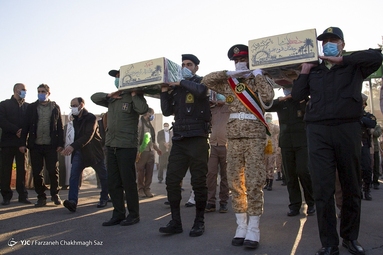 استقبال از ۱۵ شهید گمنام و شهید اله یار زارع مویدی، شهید تازه تفحص شده دوران دفاع مقدس - شیراز