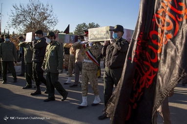 استقبال از ۱۵ شهید گمنام و شهید اله یار زارع مویدی، شهید تازه تفحص شده دوران دفاع مقدس - شیراز