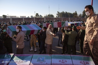 استقبال از ۱۵ شهید گمنام و شهید اله یار زارع مویدی، شهید تازه تفحص شده دوران دفاع مقدس - شیراز