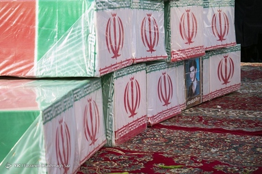 استقبال از ۱۵ شهید گمنام و شهید اله یار زارع مویدی، شهید تازه تفحص شده دوران دفاع مقدس - شیراز