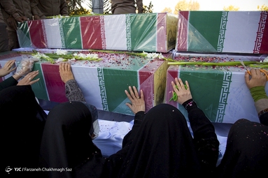 استقبال از ۱۵ شهید گمنام و شهید اله یار زارع مویدی، شهید تازه تفحص شده دوران دفاع مقدس - شیراز