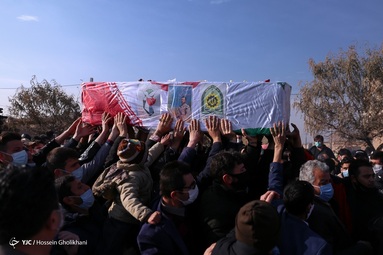 تشییع شهید مدافع وطن رضا اسد اللهی - قزوین‎