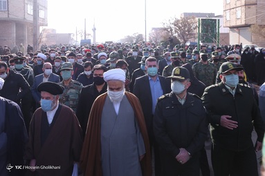 تشییع شهید مدافع وطن رضا اسد اللهی - قزوین‎