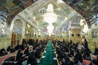 مراسم عزاداری و قرائت خطبه فدکیه در سالروز شهادت حضرت فاطمه زهرا سلام الله علیها - حرم شاهچراغ (ع)
