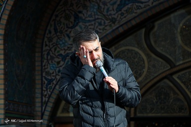 حضور دسته عزاداری به مناسبت شهادت حضرت زهرا(س)  امام زاده صالح (ع) تجریش با مداحی محمد حسین پویانفر