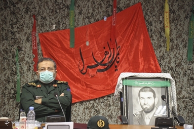 سردار غلامرضا سلیمانی، رئیس سازمان بسیج مستضعفین در نهمین جلسه هیأت امنای بنیاد حفظ آثار و نشر ارزش‌های دفاع مقدس
