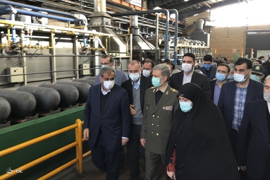 افتتاح و راه اندازی بزرگترین کارخانه تولید مخازن (CNG) در منطقه غرب آسیا با حضور امیر حاتمی، وزیر دفاع