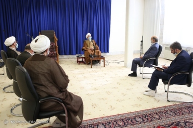 دیدار دکتر علی عسکری، رئیس صداوسیما با آیت الله جوادی آملی 