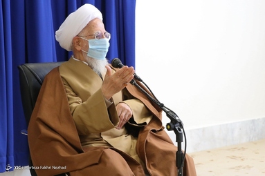 دیدار دکتر علی عسکری، رئیس صداوسیما با آیت الله جوادی آملی 