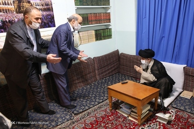 دیدار دکتر علی عسکری، رئیس صداوسیما با آیت الله علوی گرگانی 