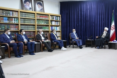 دیدار دکتر علی عسکری، رئیس صداوسیما با آیت الله اعرافی 