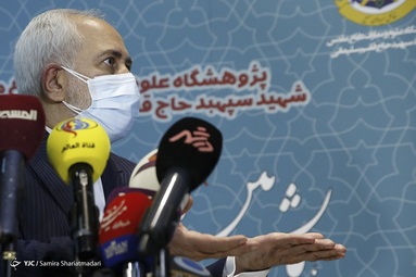 محمدجواد ظریف، وزیر امور خارجه در همايش بين المللي مطالبات حقوقي - بين المللي دفاع مقدس