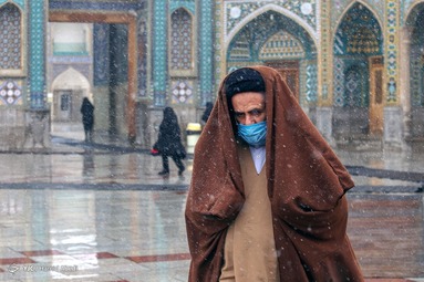 بارش نخستین برف زمستانی - قم