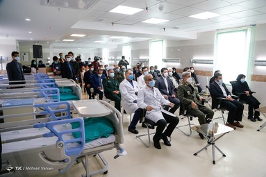 مراسم افتتاح مرکز درمانی شهید فتح آبادی جهت ارائه خدمات تخصصی به بیماران کرونایی 