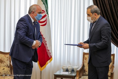 دیدار دکتر ولایتی مشاور مقام معظم رهبری با سفیر روسیه در ایران
