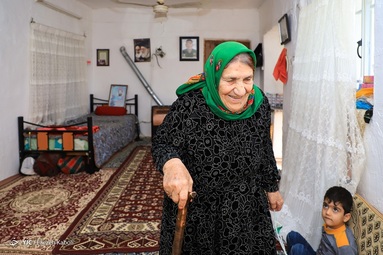فضه طیبی، مادر شهید والامقام سلطان علی رایج. شهادت 1367 - روستای کفشگیری - استان گلستان 
