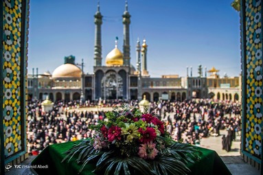 لحظه تحویل سال در جوار حرم حضرت معصومه (س) - قم